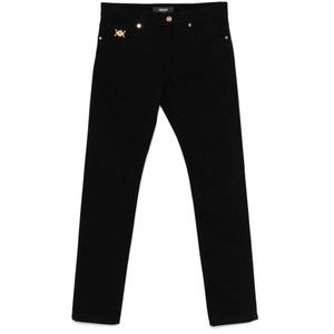 Versace Low-Rise Straight Leg Jeans With Medusa Plaque Detail - NWT